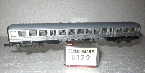 FLEISCHMANN 8122 N DB SILBERLING 2nd CLASS PASSENGER CAR OVP 'A' SILVER FISH - Picture 10 of 18