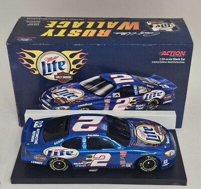 2000 ACTION 1/24 RUSTY WALLACE #2 SPECIAL HARLEY DAVIDSON PAINT SCHEME BANK
