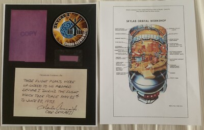 Official Skylab Charles Conrad's Flown Teleprinter Message - NASA Skylab I 1973