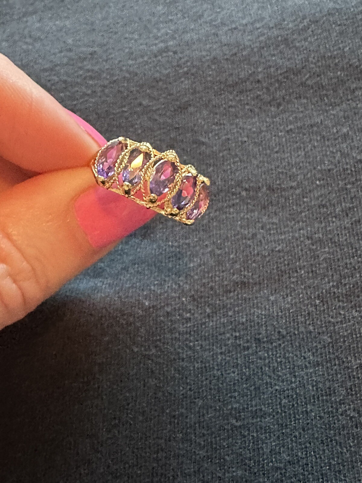 Amethyst Ring Size 7 - image 3