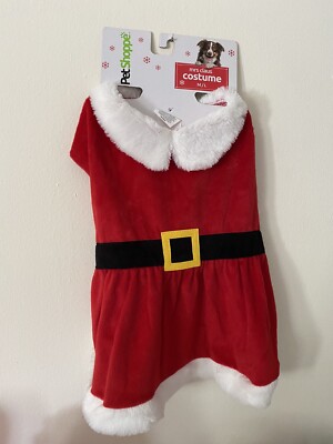 Cute Mrs Claus Christmas Suit Dog Costume Size M/L (Med/Lg