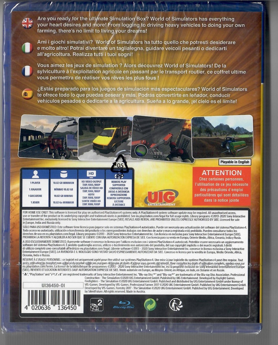 World of Simulators Sony PlayStation 4 PS4 Game NEW & SEALED