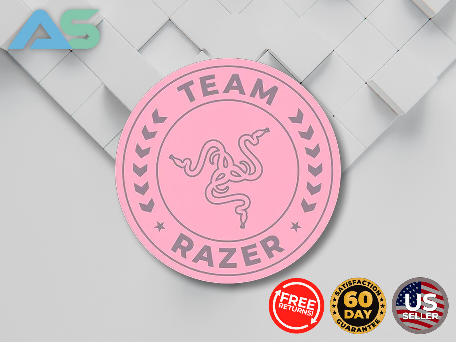 Team Razer Quartz Floor Even Surface Rug With Silicone Anti Slip Base 03920