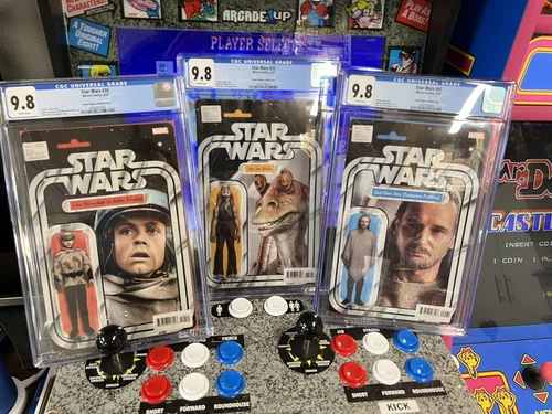 Star Wars Skywalker 24 + Jar Jar 32 + Qui-Gon Jinn Action Figure Variant CGC 9.8