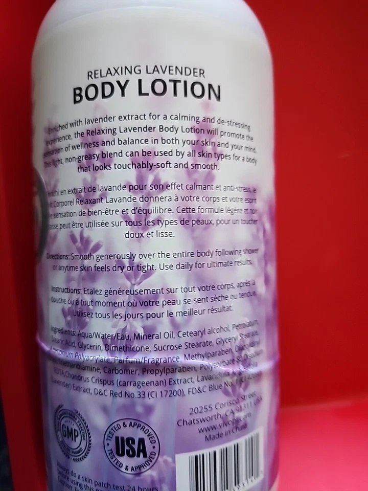 VIVO PER LEI LOÇÃO CORPORAL RELAXANTE BOTÂNICA LAVANDA 33,8 OZ - Imagem 3 de 3