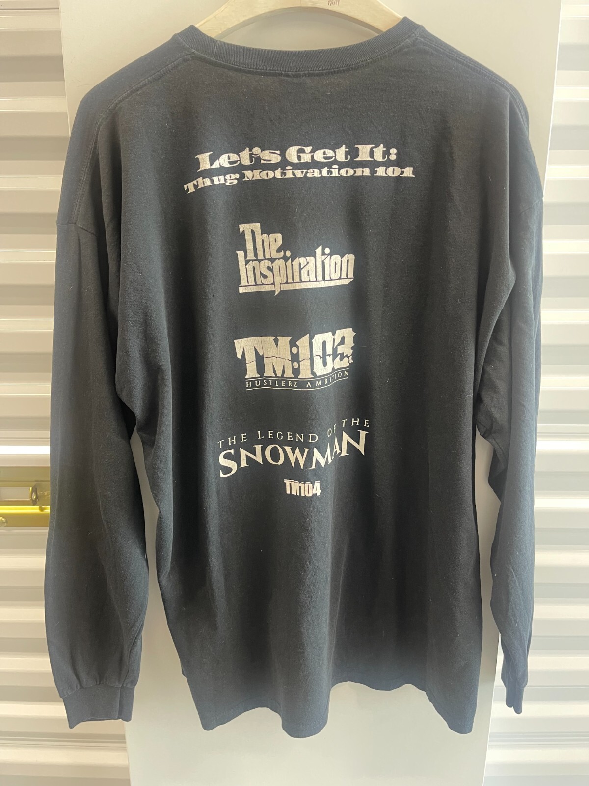 VTG JEEZY SNOWMAN TM103 THUG MOTIVATION SHIRT SZ XXL AUTHENTIC GRAPHIC TEES-image