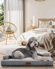 OhGeni 54 Inch Orthopedic Waterproof & Machine Washable Dog Bed, XXL, XL Dogs