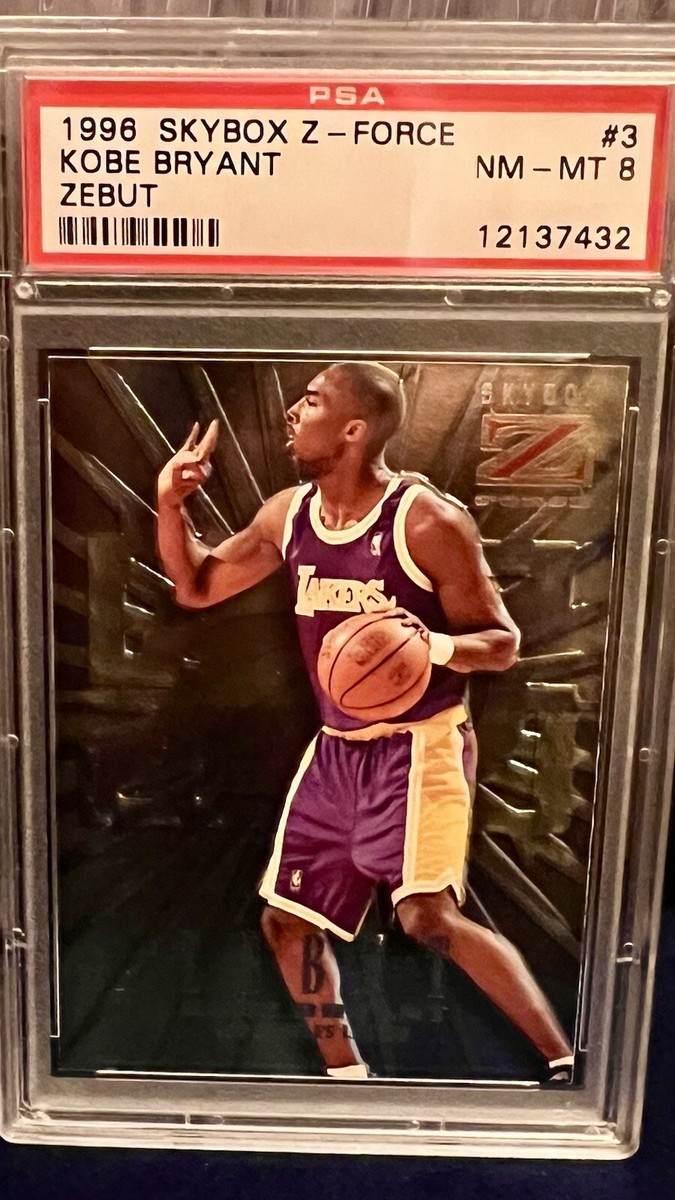 1996-97 SkyBox Z-Force Zebut #3 Kobe Bryant PSA 8 NM-MT 1996-97 SkyBox Z-Force Zebut #3 Kobe Bryant PSA 8 NM-MT