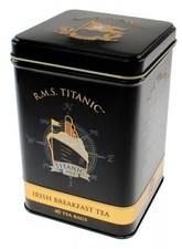 RMS TItanic 1912 Irish Breakfast Tea Tin 40 Tea Bags White Star Line Gift 0.01 per strip