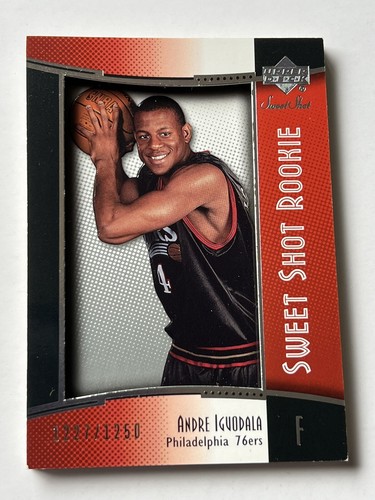 ANDRE IGUODALA RC 2004-05 Upper Deck Sweet Shot Rookie #/1250 Philadelphia 76ers - Picture 9 of 13