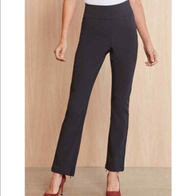 NWT GOOD AMERICAN BLACK THE EXEC SIDE ZIP PANTS SIZE 4
