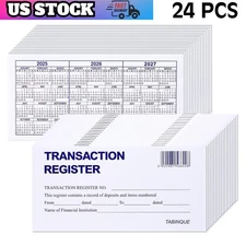 24 PCS Check Registers for Personal Checkbook, Easy to Read Checkbook Register
