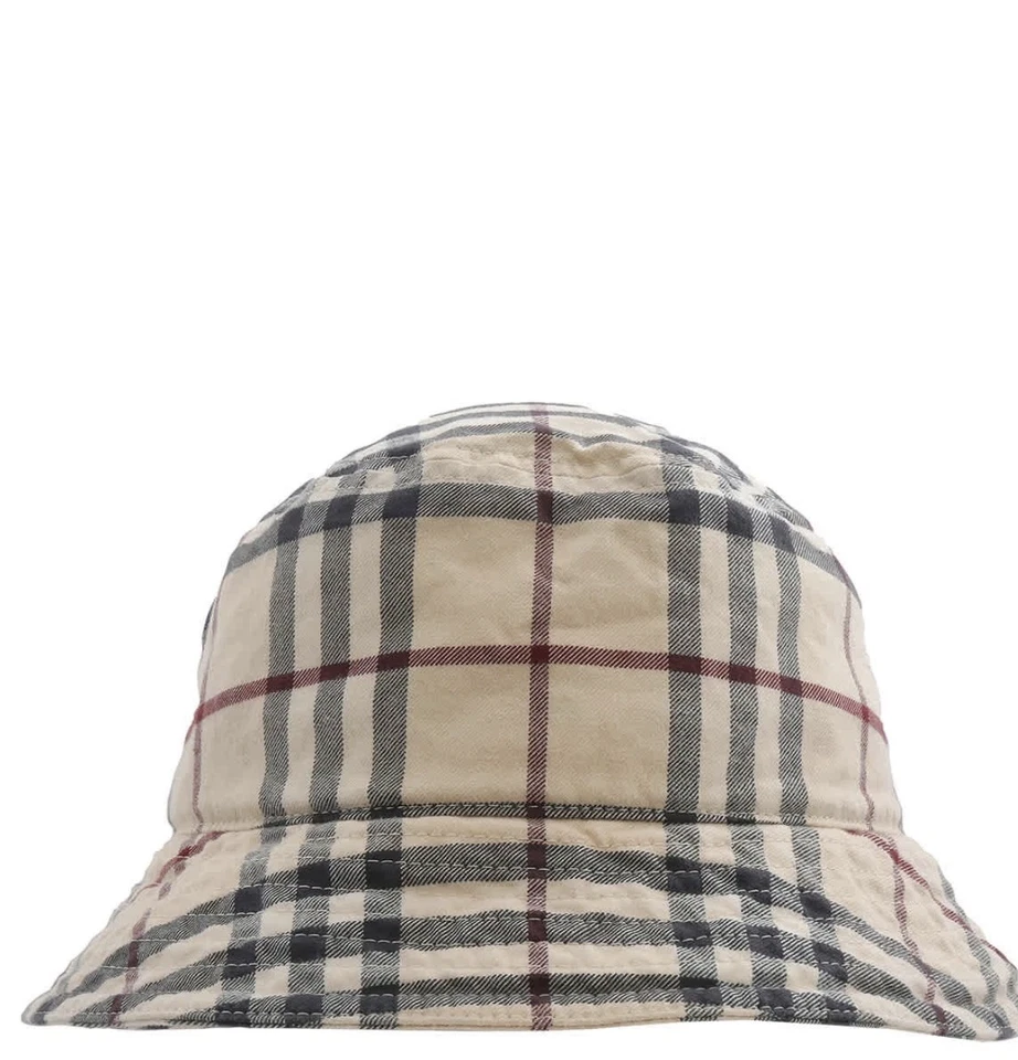 Burberry Stone Check Cotton Twill Woven Bucket Hat - Image 2 of 4