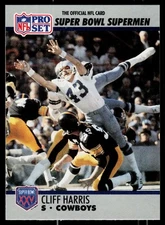 Cliff Harris, 1990-91 Pro Set Super Bowl XXV Silver, #110, Dallas Cowboys,