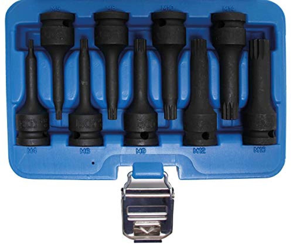 Serie Bussole XZN M4-M16 BGS 5487 | Inserti a Impulso 1/2 Pollici 9pz