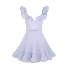 NWT Zimmermann Spring Summer New Ruched Waist Ruffle Puff Fairy Sweet Mini Dress