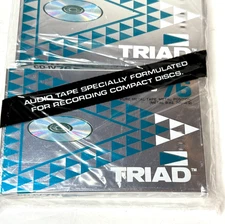 TRIAD TAIYO YUDEN CD-IV 76 Metal Audio Cassette Tape Vintage NOS 2-Pack Lot