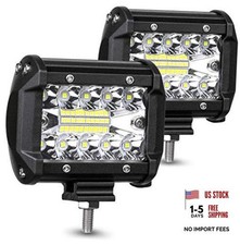 2-Pack 4-Inch Car Light Bar 60W Work Lights - Off-Road Fog Lights