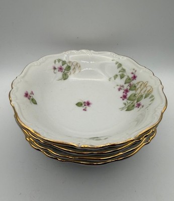 Edelstein Bavaria Maria-Theresia Porcelain Floral Bowl Gold Trim 6'' Germany