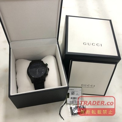 Gucci G-Timeless Quartz Herrenuhr Edelstahl Schwarz aus Japan
