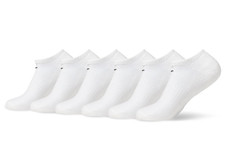 Nike Unisex Adult 6-Pack Everyday Cushioned Training No-Show Socks White Large