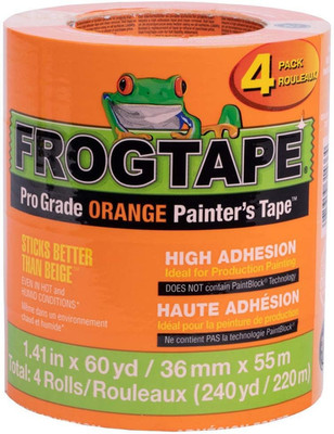 Frogtape Prograde Orange Painters Tape, 1.5 Inch Wide (1.41 In. X 60 Yds), High