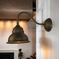 Wandleuchte Wandlampe Antik Aus Messing Bronze Handarbeit Massive QualitäT E27