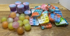 50 Party Favors - Mini Popping Fidget Pop It Keychain / Stress Ball / Slime Kit