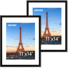 11X14 Picture Frame 2 Pack, Photo Frame with HD Plexiglass, Display Pictures 8X1