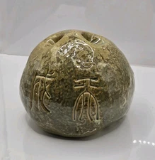 Unique Japanese Pottery Sculpture Design Hanging Wealth And Long Life Glazed  