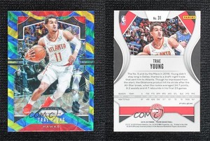 2019-20 Panini Prizm Choice Blue Yellow & Green Prizm Trae Young #31
