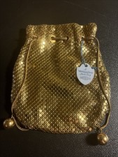 Vintage Whiting Davis Good Mesh drawstring Pouch 4w X 5h Original Hangt G2U