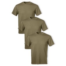 Soffe Men's 3 Pack USA Poly/Cotton Military Tee, Tan, XLarge