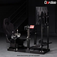 Dardoo Racing Simulator Cockpit With Monitor Stand & Seat Fit Logitech G920 G29