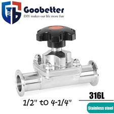 Válvula de diafragma de acero inoxidable Triclamp 316 versión higiénica, montaje rápido manual