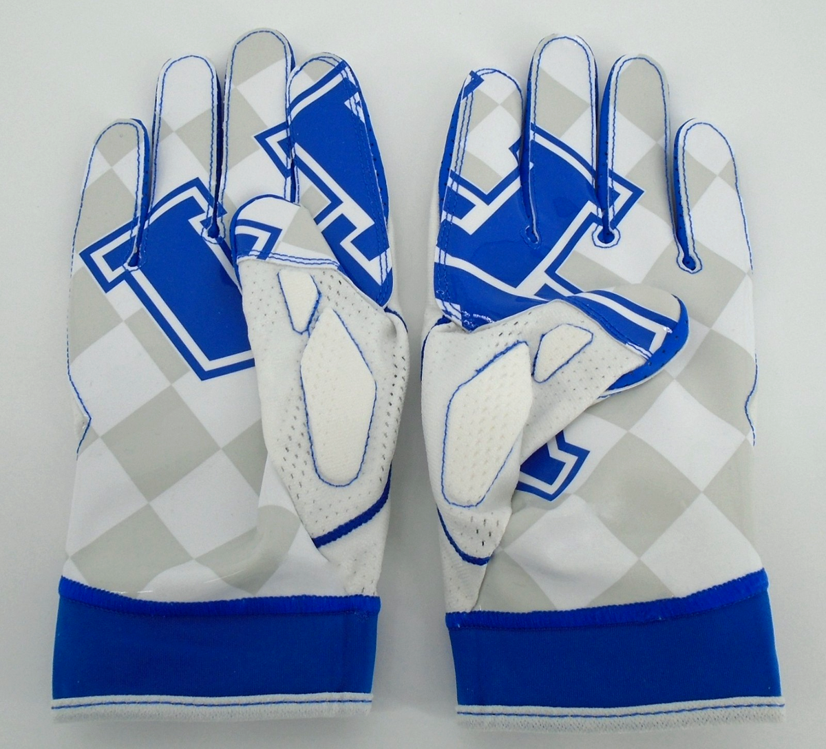 Nike野球スパイク GSG 青白 手袋 リストバンド　３点セット Nike Kentucky Wildcats Superbad Football Gloves Men's XL NCAA