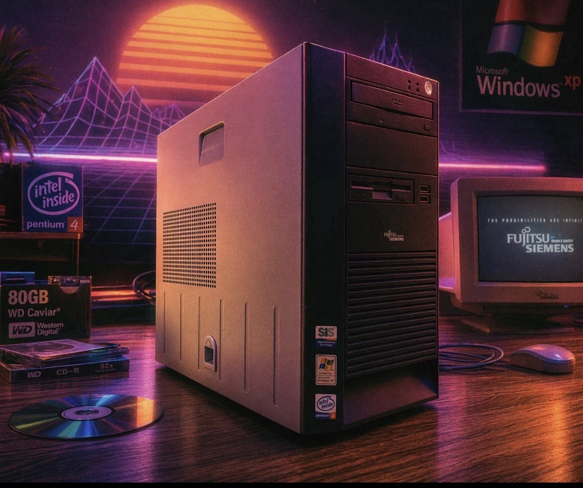 PC de bureau Fujitsu Siemens avec windows XP
