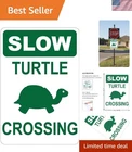 Easy Install Vintage Turtle Crossing Sign - 8x12 Inches with Mounting Hardware
