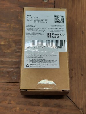 OEM Bambu Lab Lubricant Oil 6pk A1 P1 X1 X1C P1P P1S 3D Printer Parts FAZ031