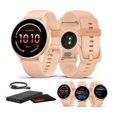 Garmin Vivoactive 6 Fitness GPS Smartwatch Metallic Pink Dawn with Pink Band