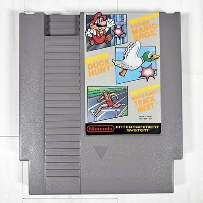 Super Mario Bros Duck Hunt World Class Track Meet Nintendo NES Video Game ONLY