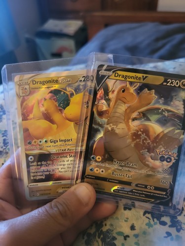 Dragonite V & Dragonite VSTAR SWSH236 SWSH235 Black Star Promo Pokemon GO