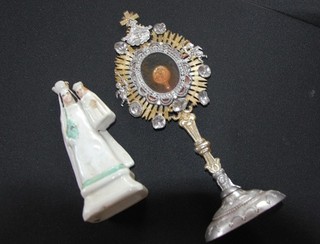 R2eligiöse Volkskunst Monstranz Porzellan madonna alt