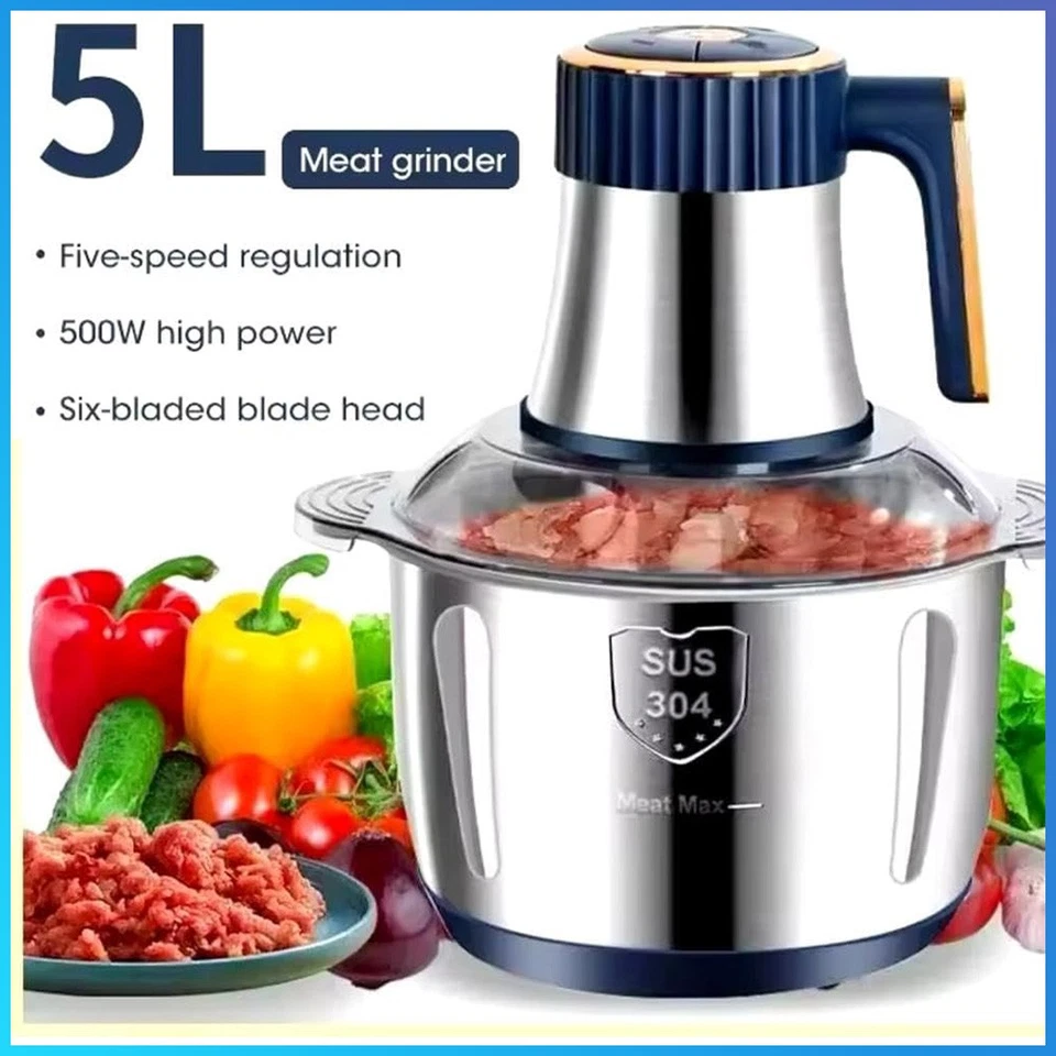 5L Electric Meat Grinder Food Processor Fruits Blender Veg Chopper Sausage Maker - Image 2 of 4