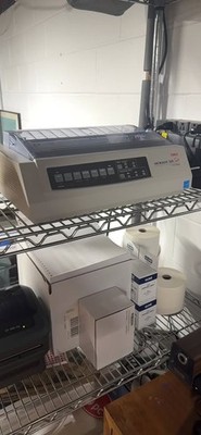 OKI Microline 320 Turbo Dot Matrix Printer MINT Low Hours + 10 New Black Ribbons