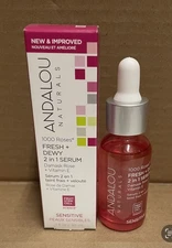 Andalou Naturals 1000 Roses Fresh Dewy 2 In 1 Serum Sensitive 1 Oz-