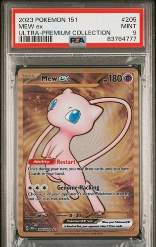 PSA 9 Mint Pokemon 151 Mew ex Metal Promo 205 Ultra Premium Collection