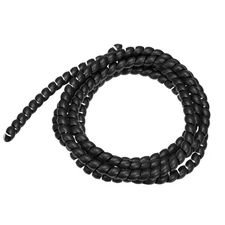 Flexible Spiral Tube Wrap Cable Management Sleeve 12mm x 14mm 2 Meters Black