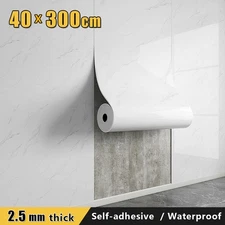 2mm Peel & Stick White Marble Wallpaper - Self-dhesive Vinyl Tile Stickers