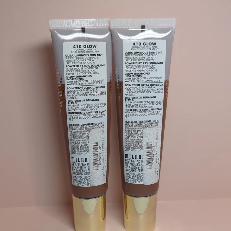 批量 2 件 Milani 发光保湿肤色 410 深色至深 29%Squalane 每 1 盎司 — 第 2/3 张图片